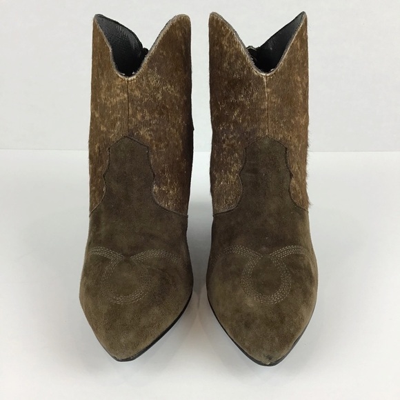 Lola Cruz Brown Calf Hair & Suede Bootie | 36 (6) - Picture 5 of 14